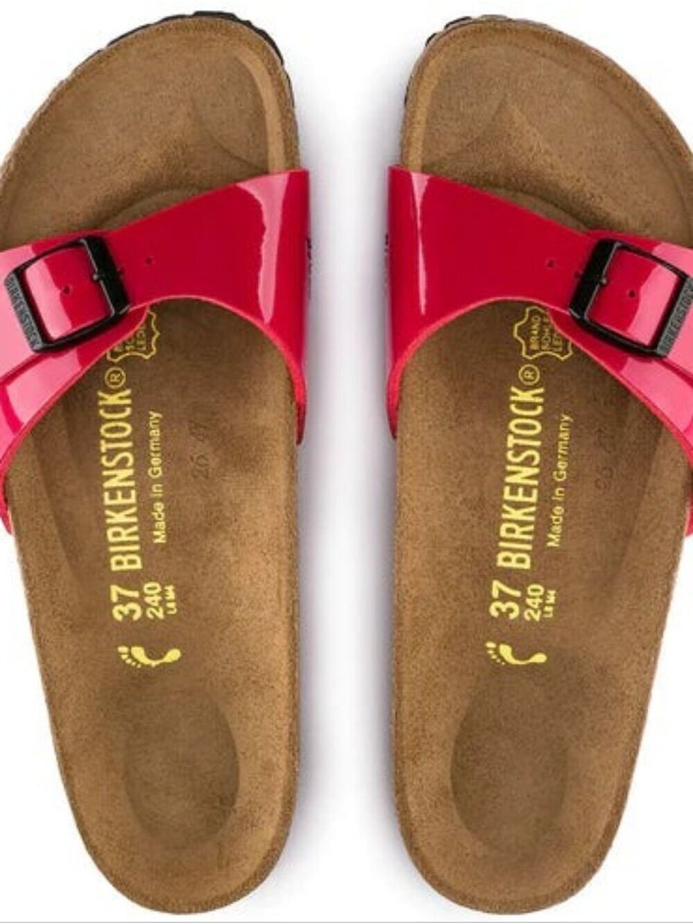 BIRKENSTOCK MADRID BIRKO FLOR 340113 LACK TANGO RED